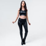 Wornstar Clothing Womens Leggings. Fearless Zipper Leather Leggings - Black