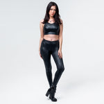 Wornstar Clothing Womens Leggings. Fearless Zipper Leather Leggings - Black