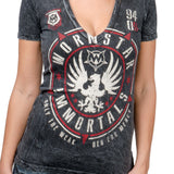 Wornstar Street Wear T-Shirt Immortals Eagle V-Neck Tee