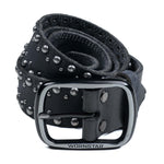 Wornstar Swag Belt Barricade Leather Belt - Aged Metal