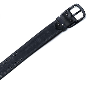 Wornstar Swag Belt Barricade Leather Belt - Aged Metal