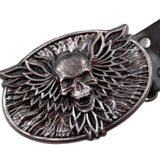 Wornstar Swag Belt Barricade Leather Belt - Aged Metal with Vengeance Belt Buckle