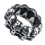 Wornstar Swag Accessory Eternity Skulls Ring