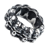 Wornstar Swag Accessory Eternity Skulls Ring