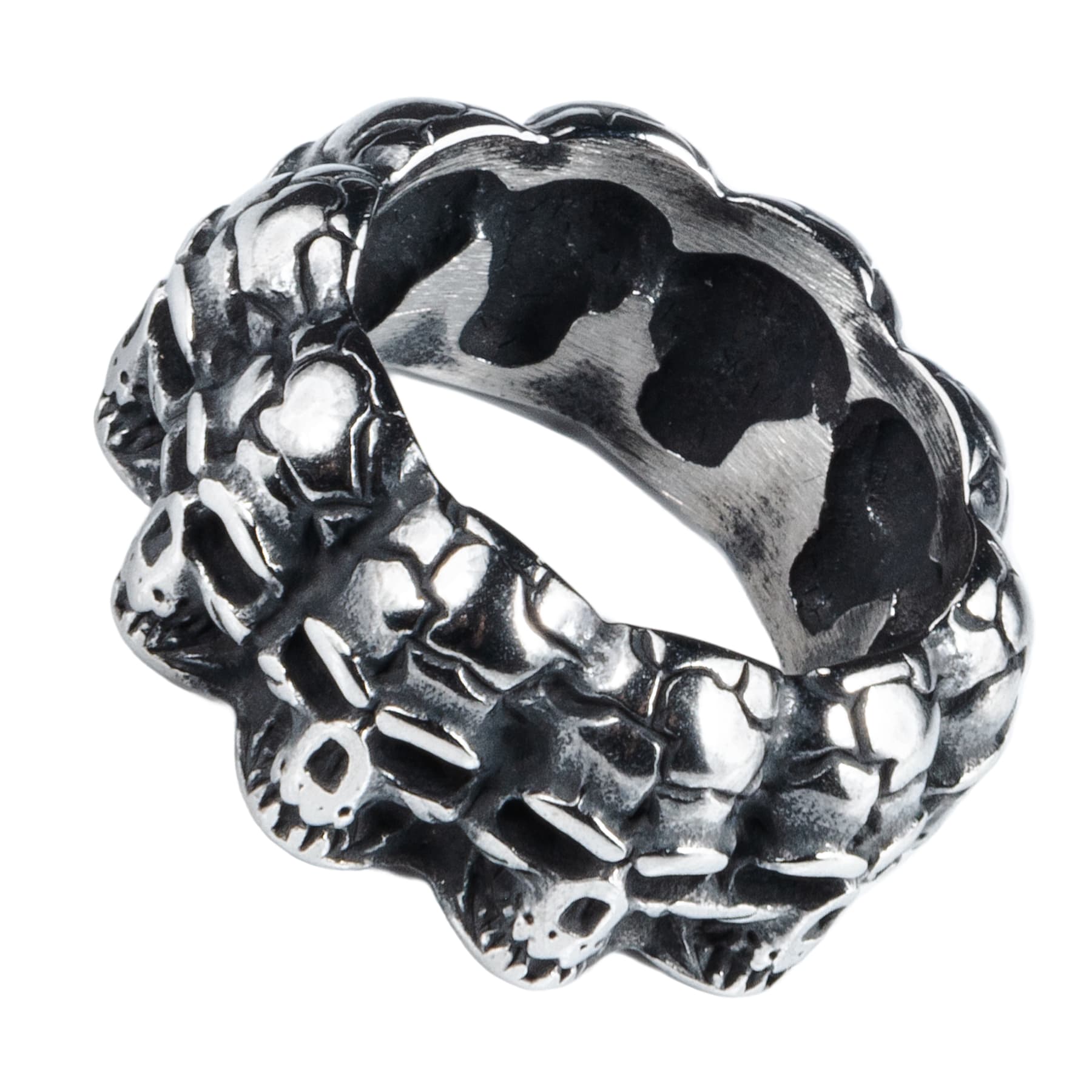 Wornstar Swag Accessory Eternity Skulls Ring
