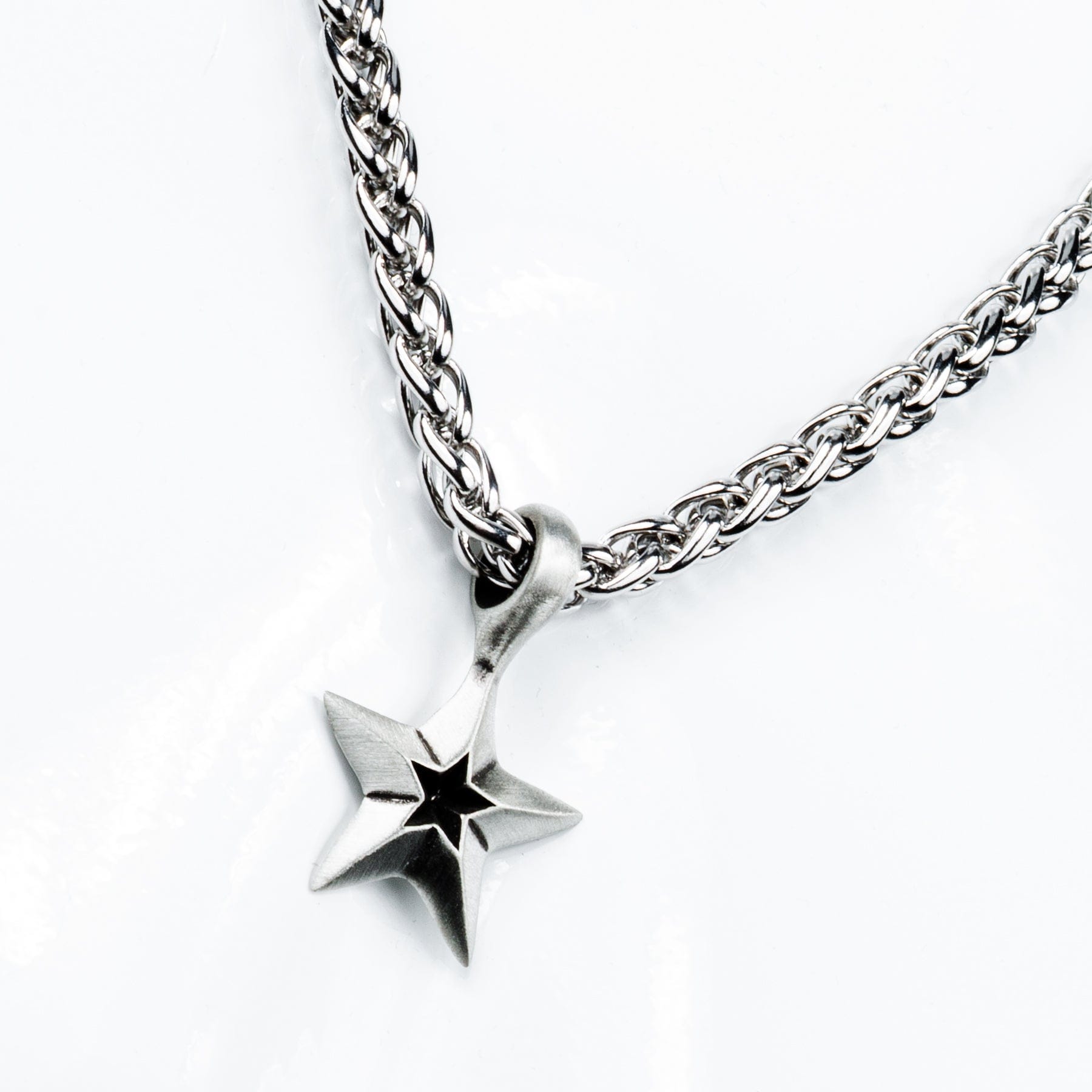 Wornstar Swag Necklace Star on Devils Braid Necklace