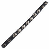 Wornstar Swag Bracelet Wornstar Bracelet - Black Leather Silver Skulls