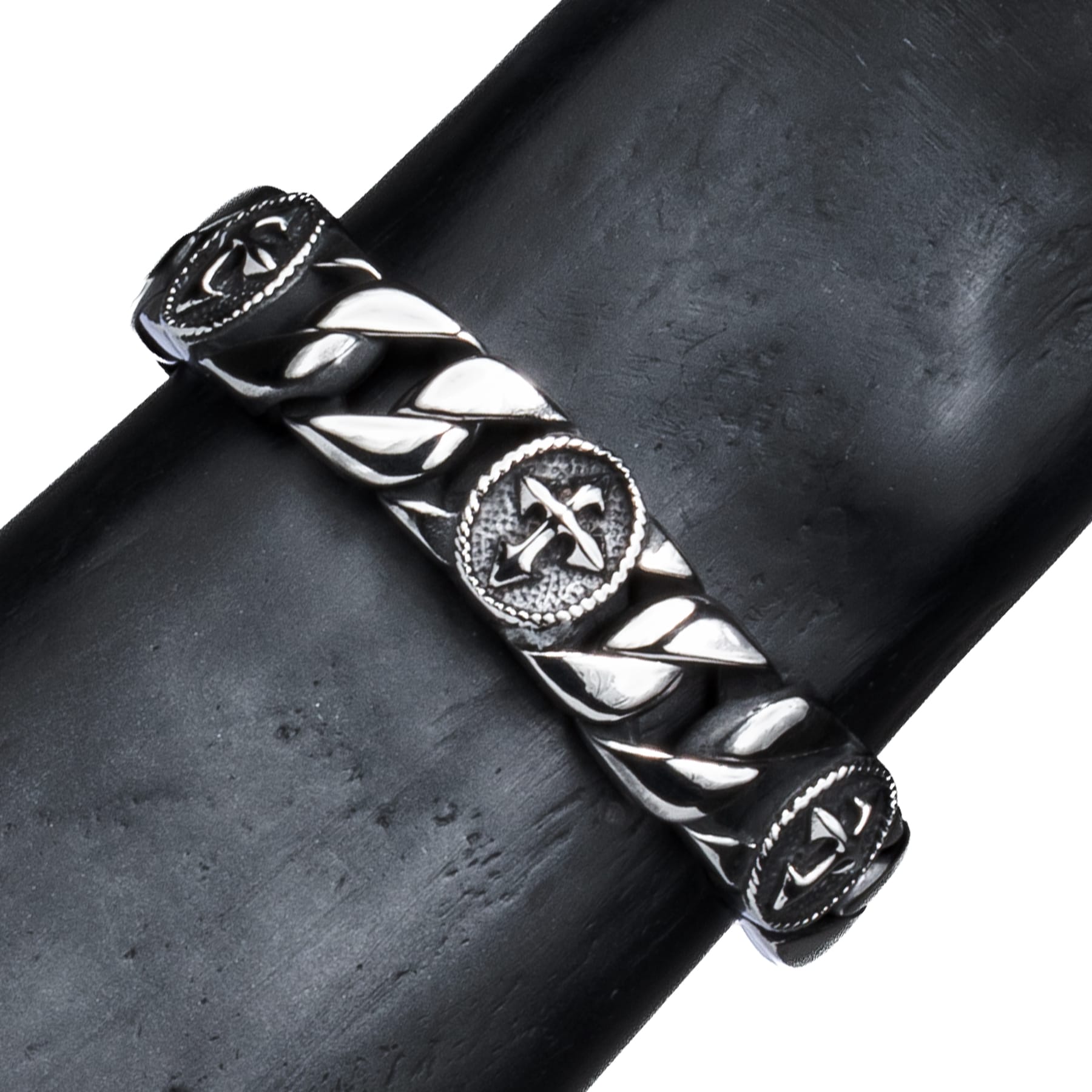 Wornstar Swag Bracelet Wornstar Bracelet - Curb Chain with Crosses