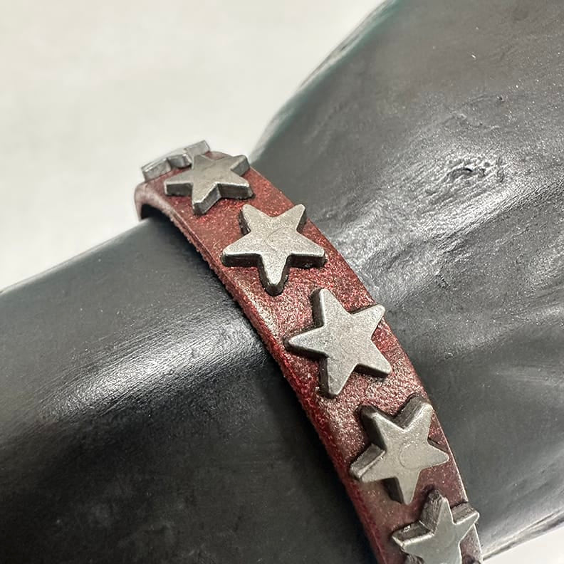 Wornstar Swag Bracelet Wornstar Bracelet - Starred - Oxblood Red