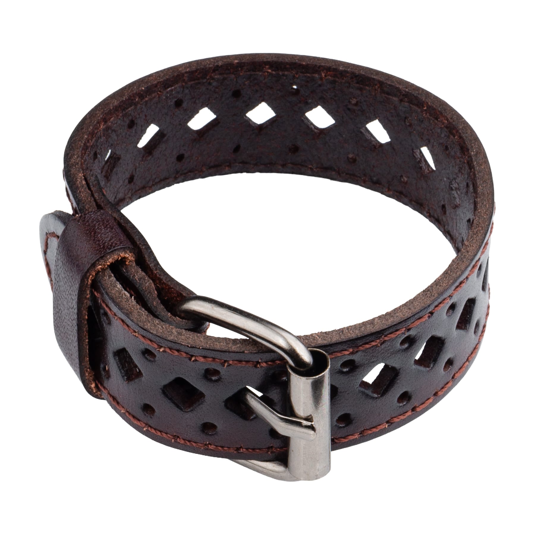 Wornstar Swag Bracelet Wornstar Bracelet - Vintage Brown Leather - Diamond