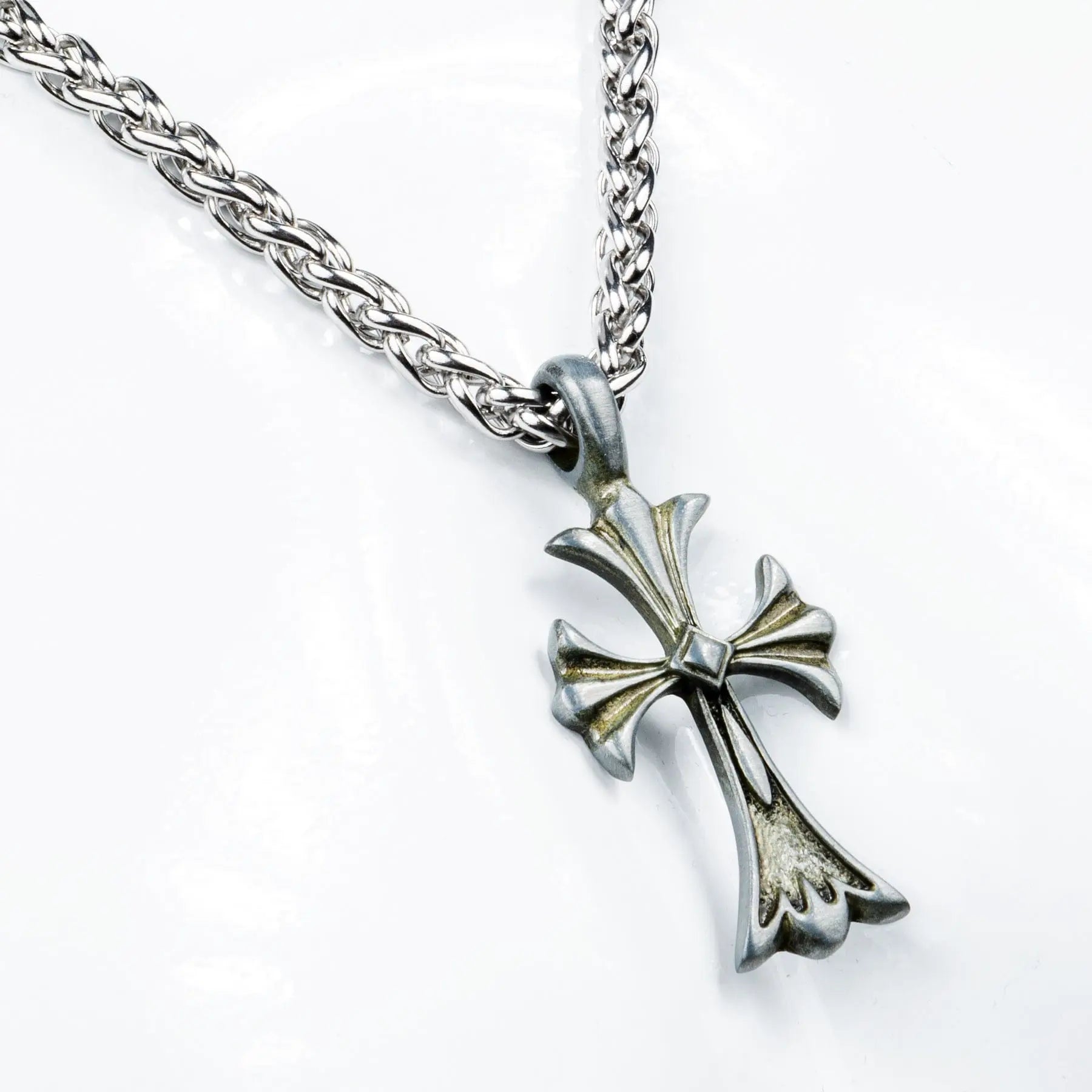 Wornstar Swag Necklace Wornstar Flared Cross Necklace on Devil's Braid