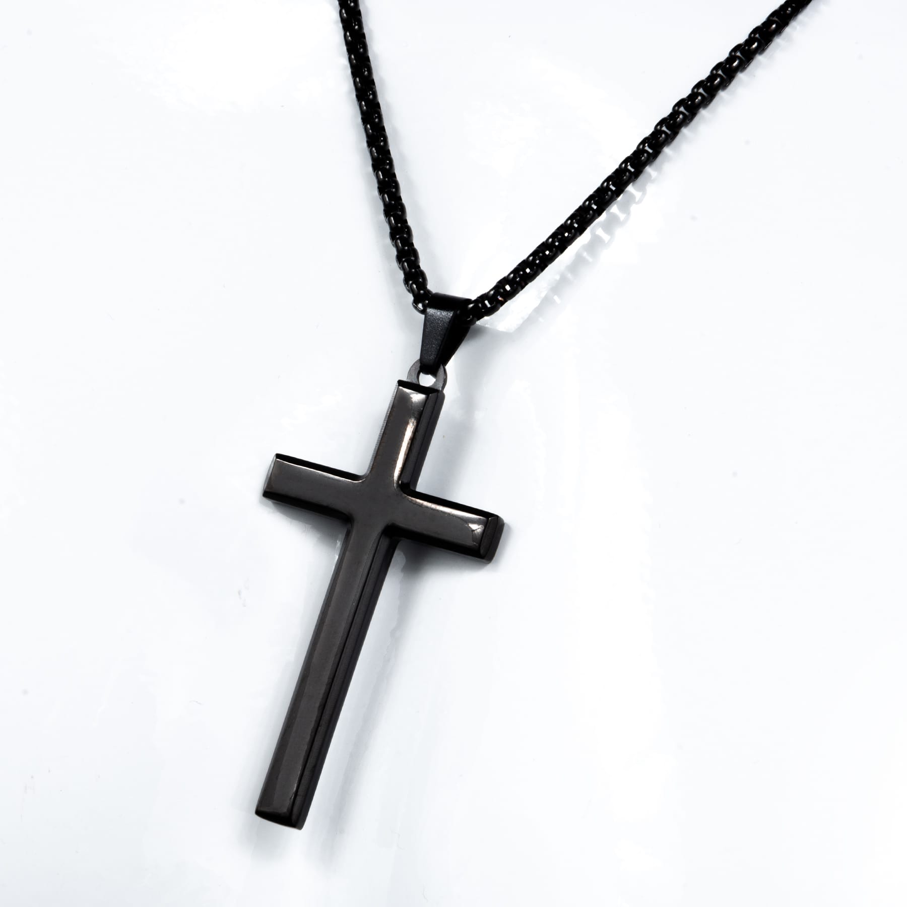 Wornstar Swag Necklace Wornstar Necklace - Plain Cross - Black Finish