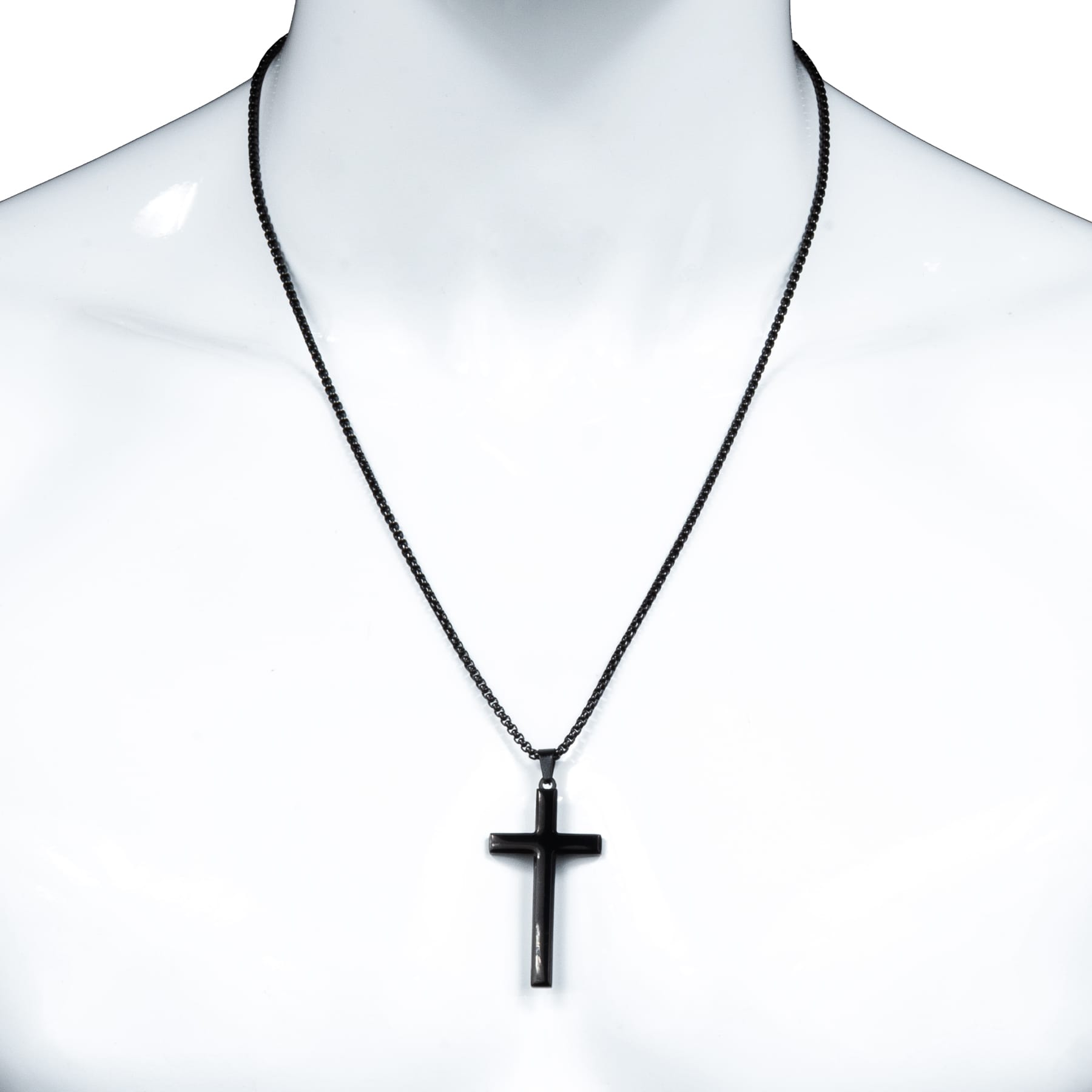Wornstar Swag Necklace Wornstar Necklace - Plain Cross - Black Finish