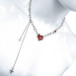 Wornstar Swag Necklace Wornstar Necklace - Red Heart with Crosses