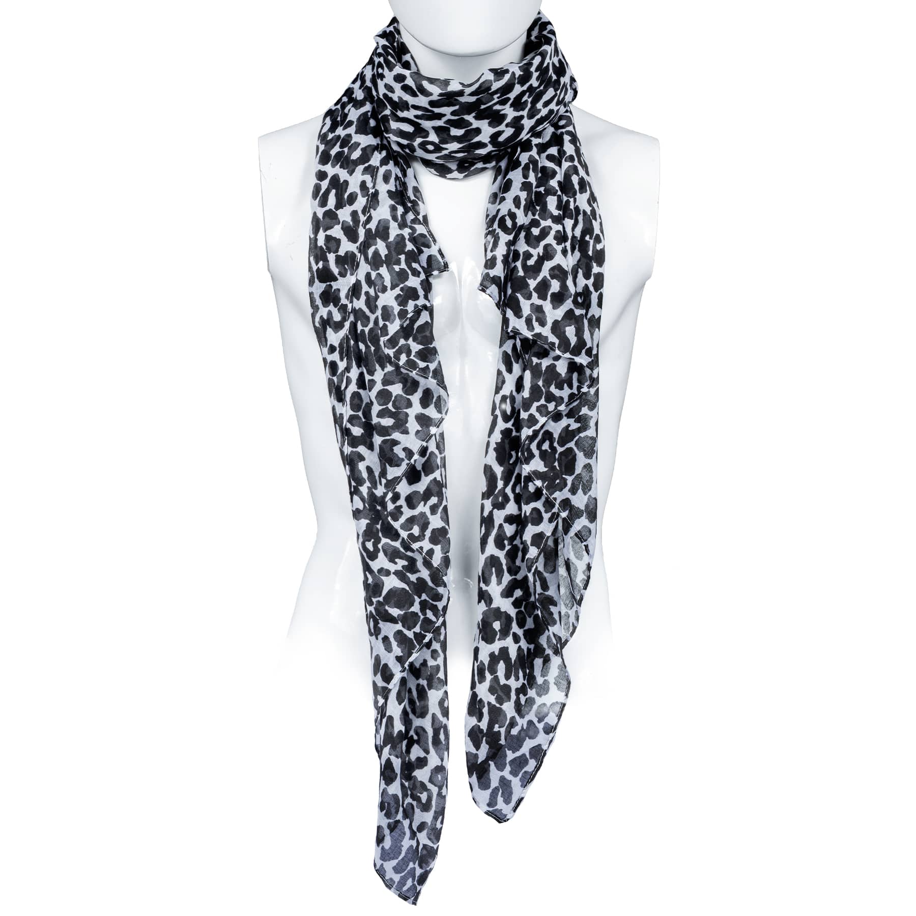 Wornstar Swag Accessory Wornstar Scarf - Leopard Print - Black and White