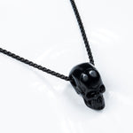 Wornstar Swag Necklace Wornstar Skull Necklace on Box Chain - Black