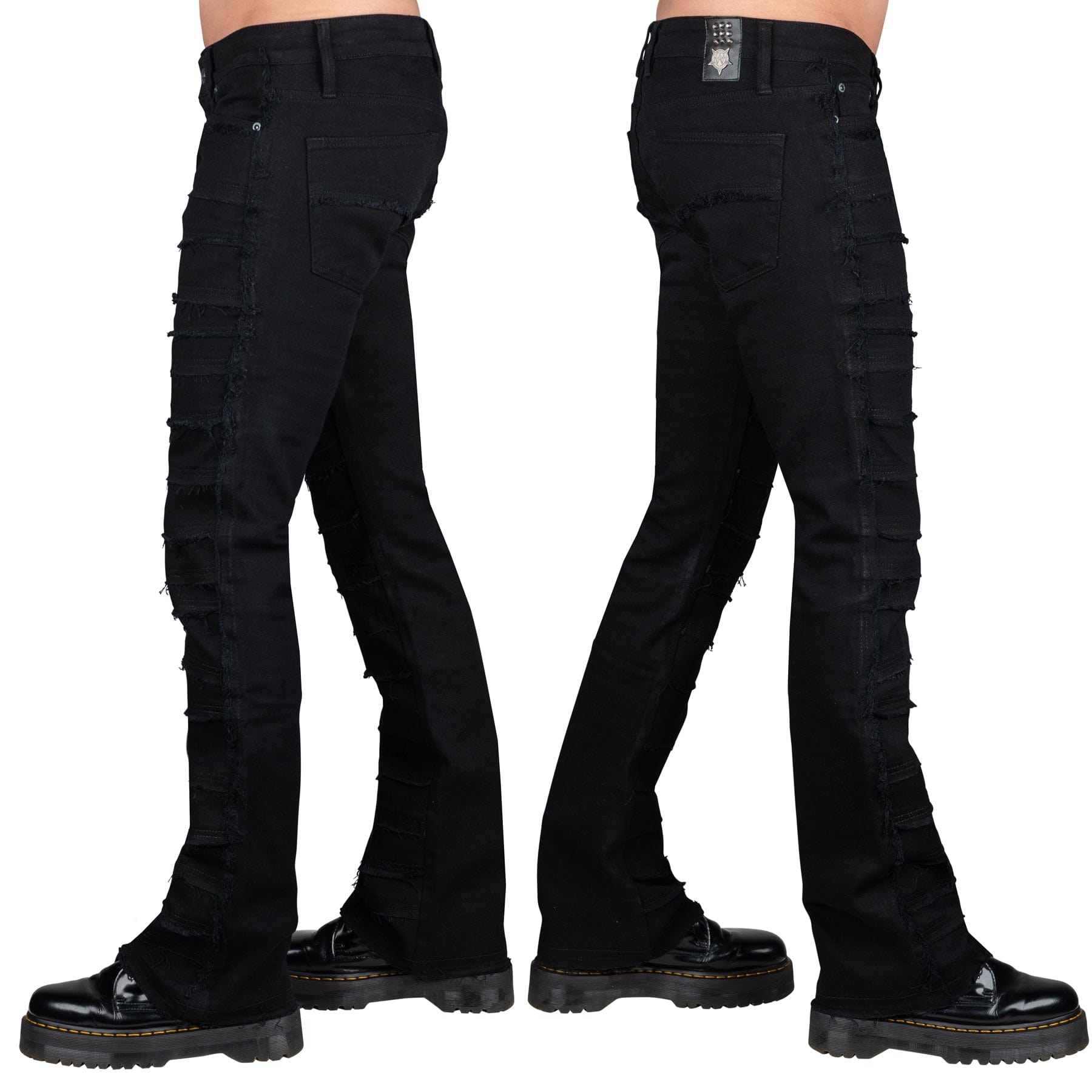 Wornstar Clothing Mens Jeans. Bandage Denim Stage Pants - Black