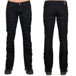 Wornstar Clothing Mens Jeans. Bandage Denim Stage Pants - Black