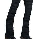 Wornstar Clothing Mens Jeans. Bandage Denim Stage Pants - Black