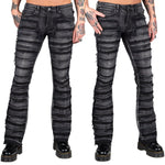 Wornstar Clothing Mens Jeans. Bandage Denim Stage Pants - Vintage Black