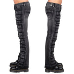 Wornstar Clothing Mens Jeans. Bandage Denim Stage Pants - Vintage Black