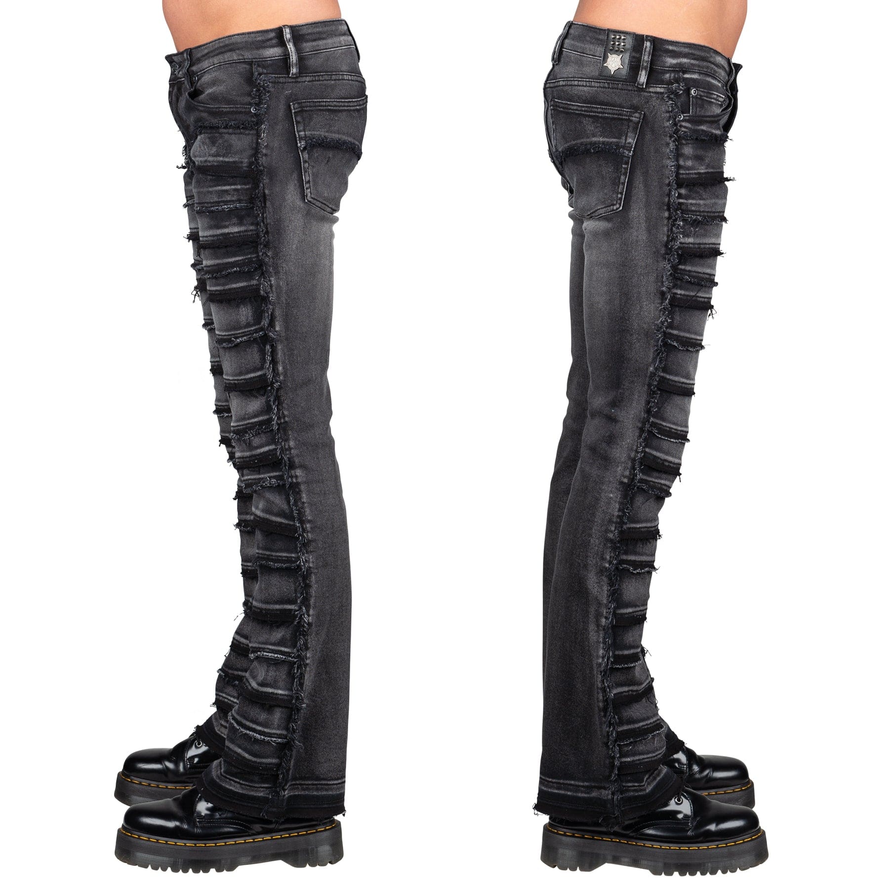 Wornstar Clothing Mens Jeans. Bandage Denim Stage Pants - Vintage Black