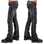 Wornstar Clothing Mens Jeans. Bandage Denim Stage Pants - Vintage Black