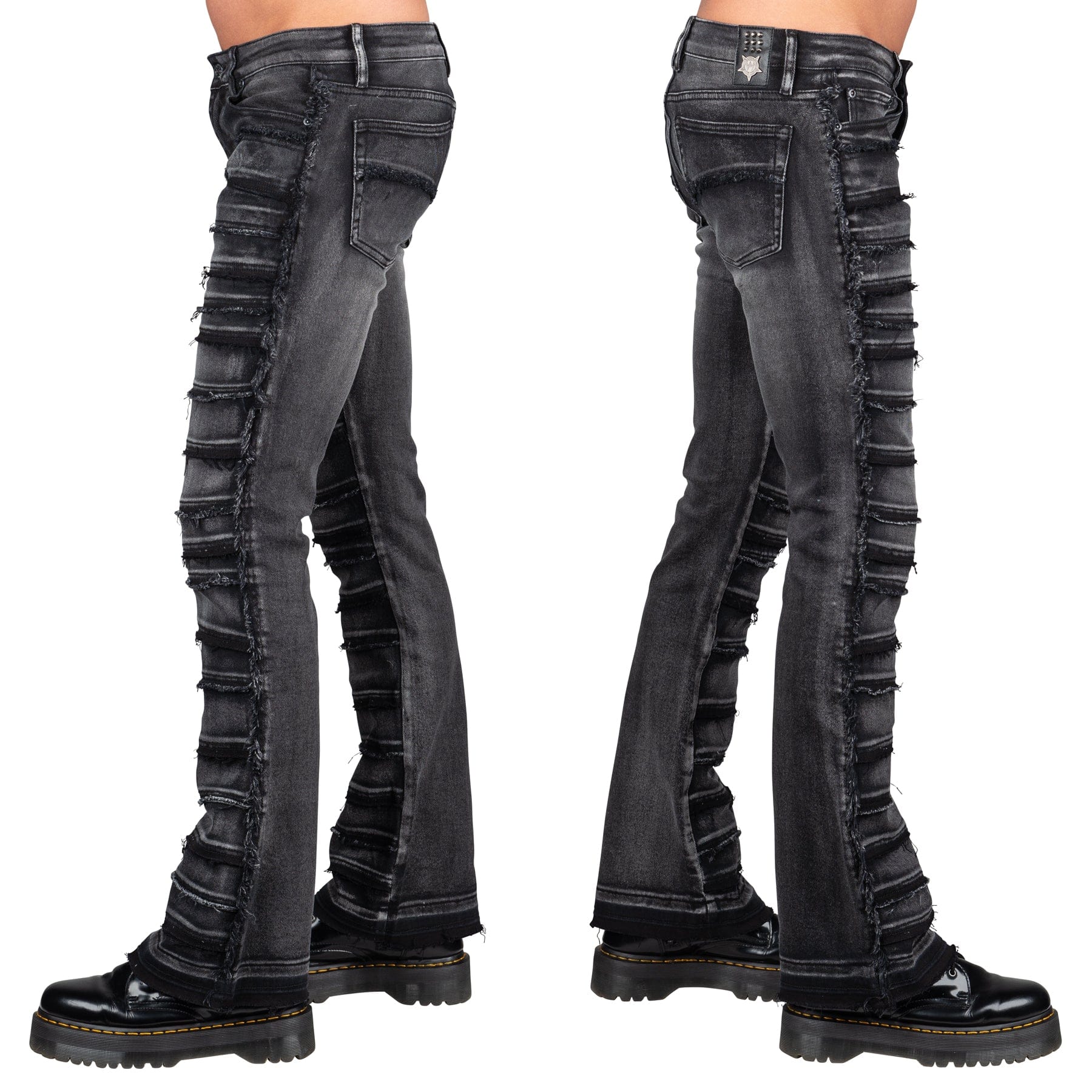 Wornstar Clothing Mens Jeans. Bandage Denim Stage Pants - Vintage Black