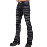 Wornstar Clothing Mens Jeans. Bandage Denim Stage Pants - Vintage Black