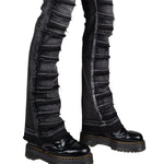 Wornstar Clothing Mens Jeans. Bandage Denim Stage Pants - Vintage Black