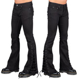 Wornstar Clothing Mens Jeans. Cutlass Blackout Denim Stage Pants - Black