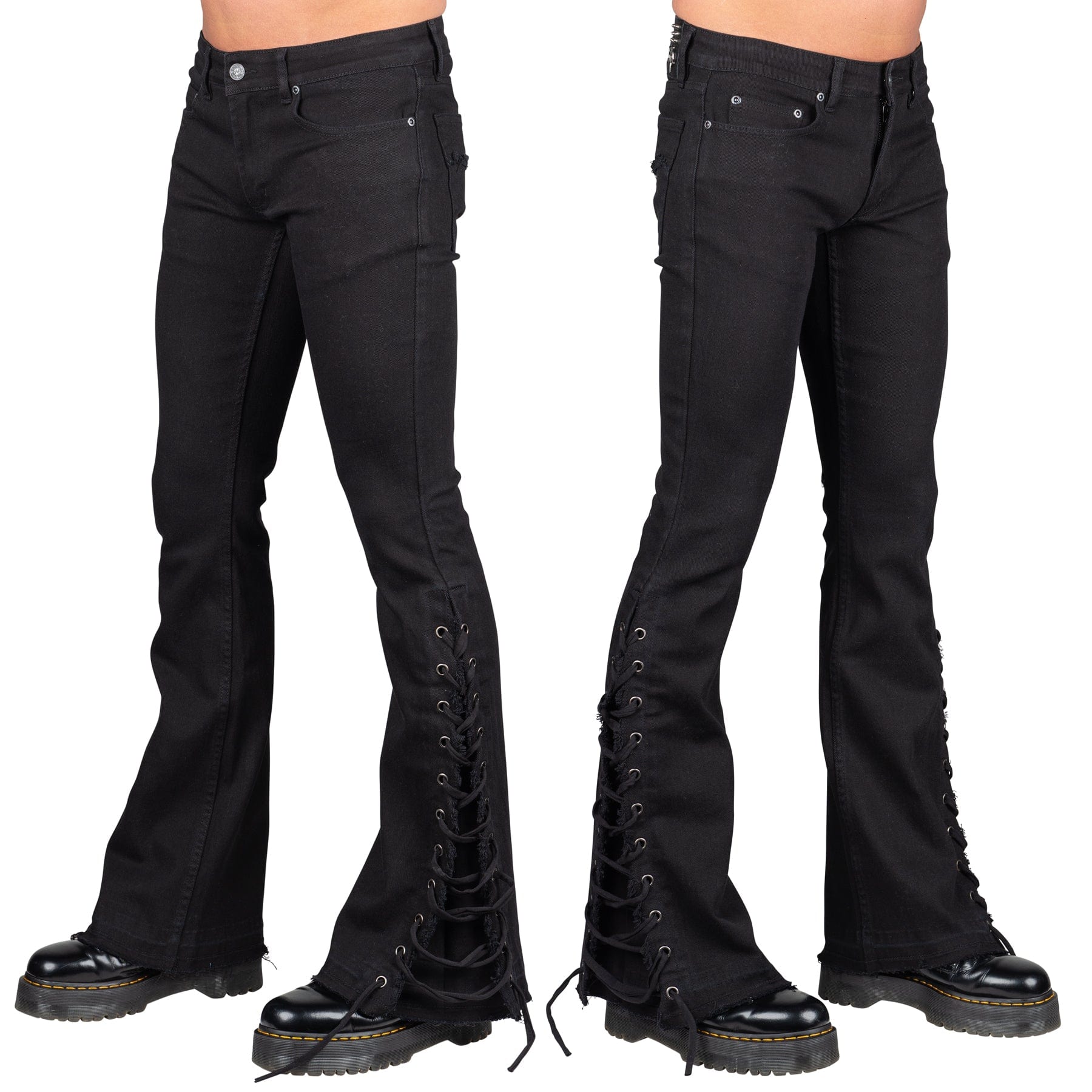 Wornstar Clothing Mens Jeans. Cutlass Blackout Denim Stage Pants - Black