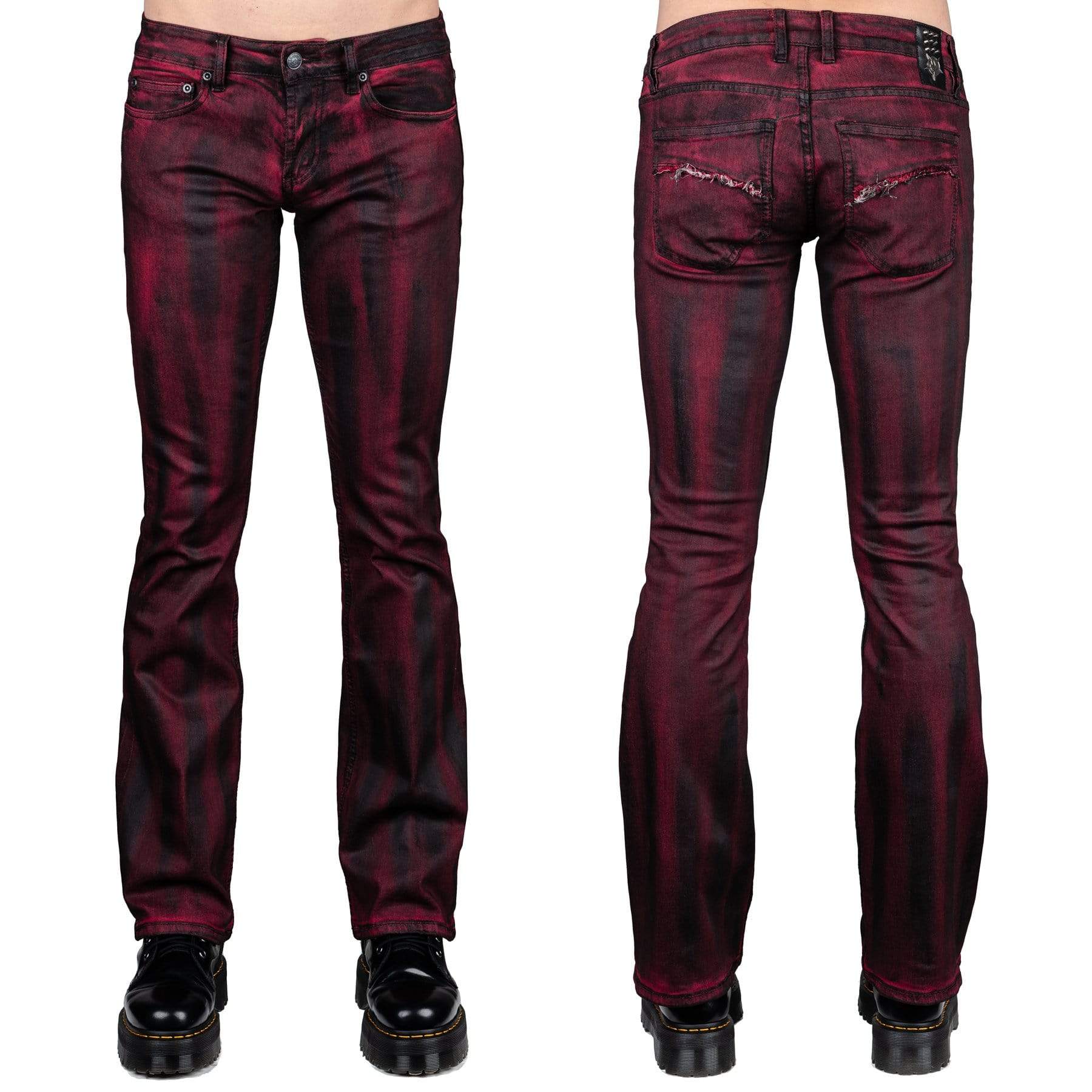 Wornstar Clothing Hellraiser Coated Mens Jeans - Crimson