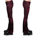 Wornstar Clothing Mens Jeans Hellraiser Coated Denim Pants - Crimson