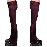 Wornstar Clothing Mens Jeans Hellraiser Coated Denim Pants - Crimson