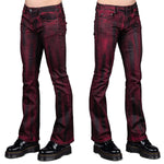 Wornstar Clothing Mens Jeans Hellraiser Coated Denim Pants - Crimson