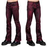 Wornstar Clothing Mens Jeans Hellraiser Coated Denim Pants - Crimson