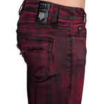 Wornstar Clothing Mens Jeans Hellraiser Coated Denim Pants - Crimson