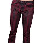 Wornstar Clothing Mens Jeans Hellraiser Coated Denim Pants - Crimson