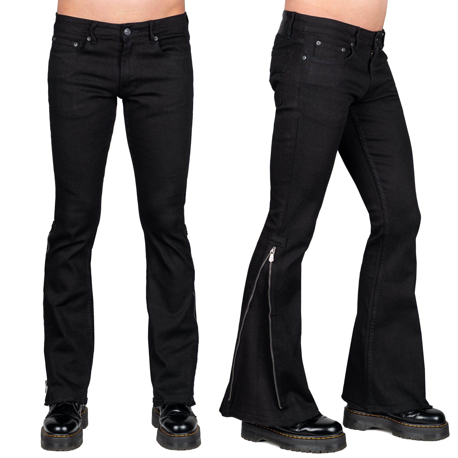 Essentials Collection Pants Hellraiser Side Zipper Jeans - Black