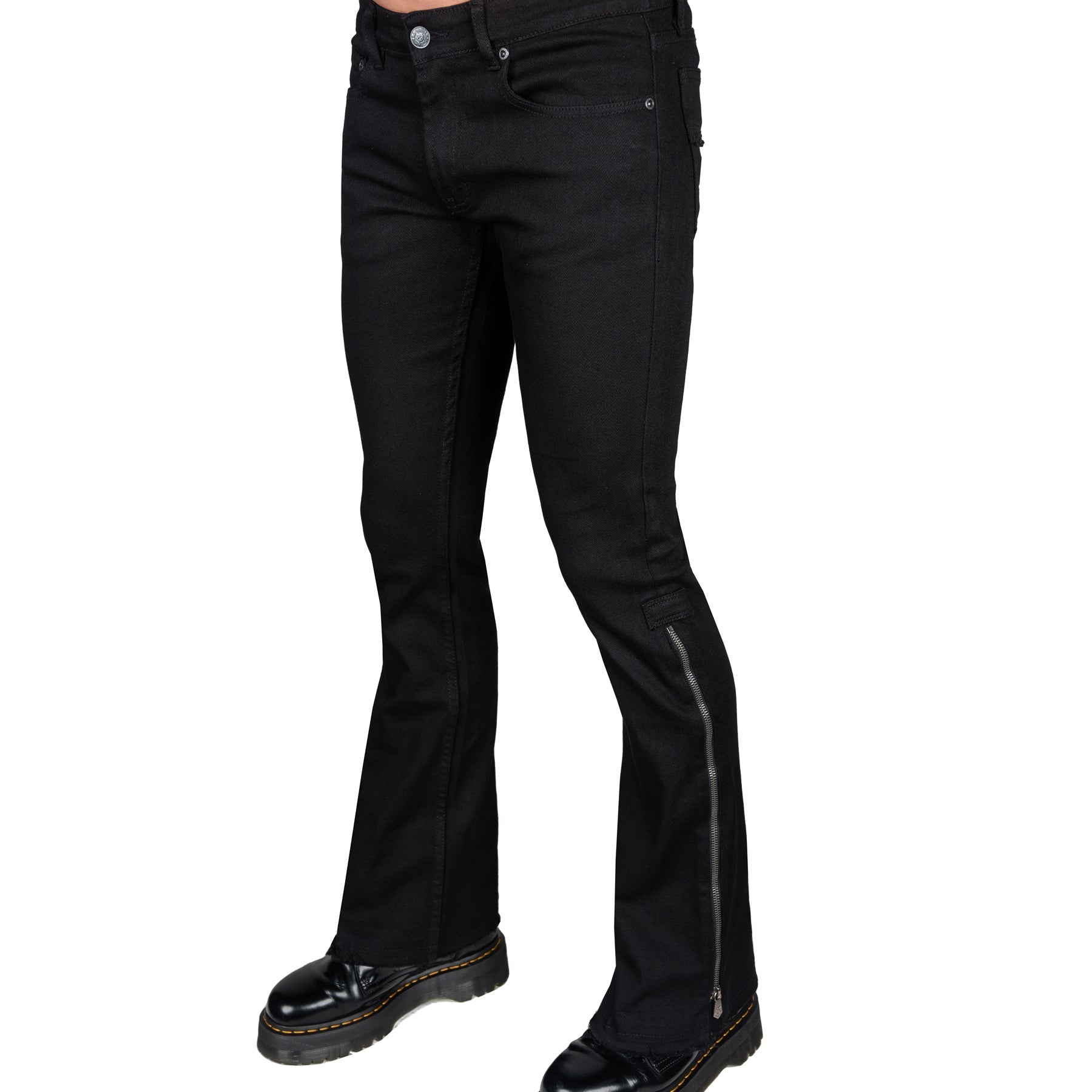 Essentials Collection Pants Hellraiser Side Zipper Jeans - Black