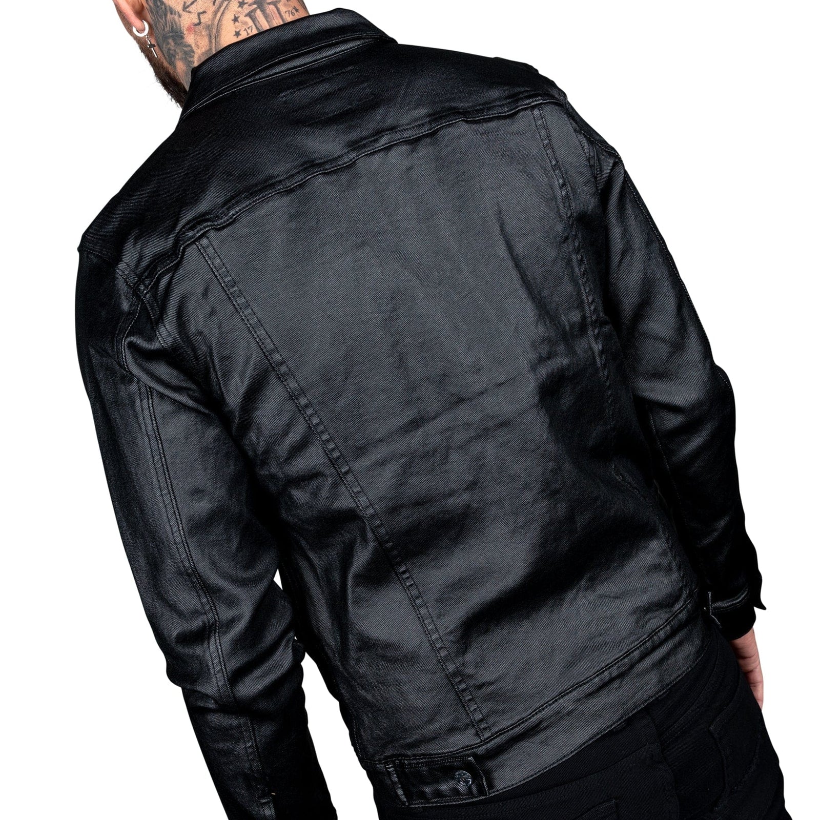 Waxed denim 2024 jacket mens