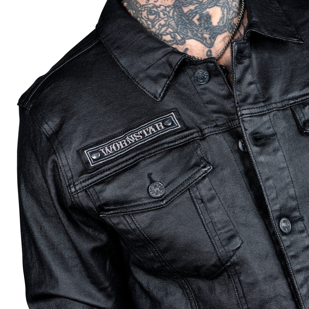 Wornstar Clothing Idolmaker Mens Waxed Denim Jacket - Black