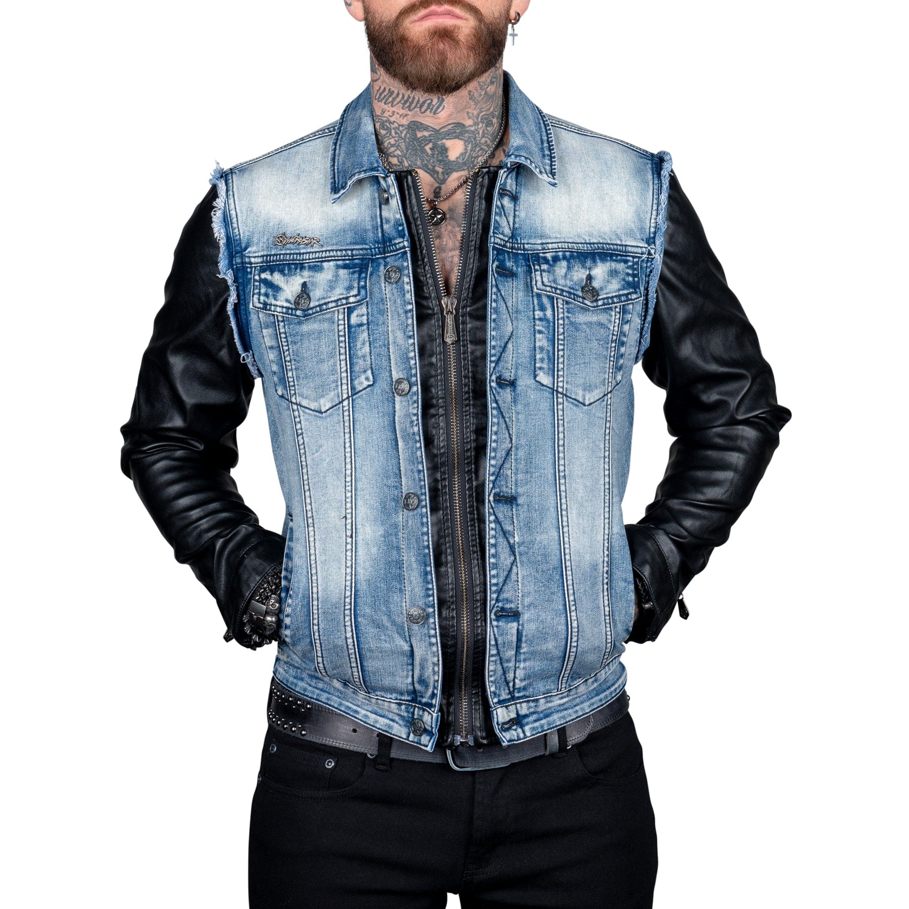 Wornstar Clothing Mens Jacket. Whiplash Denim Jacket