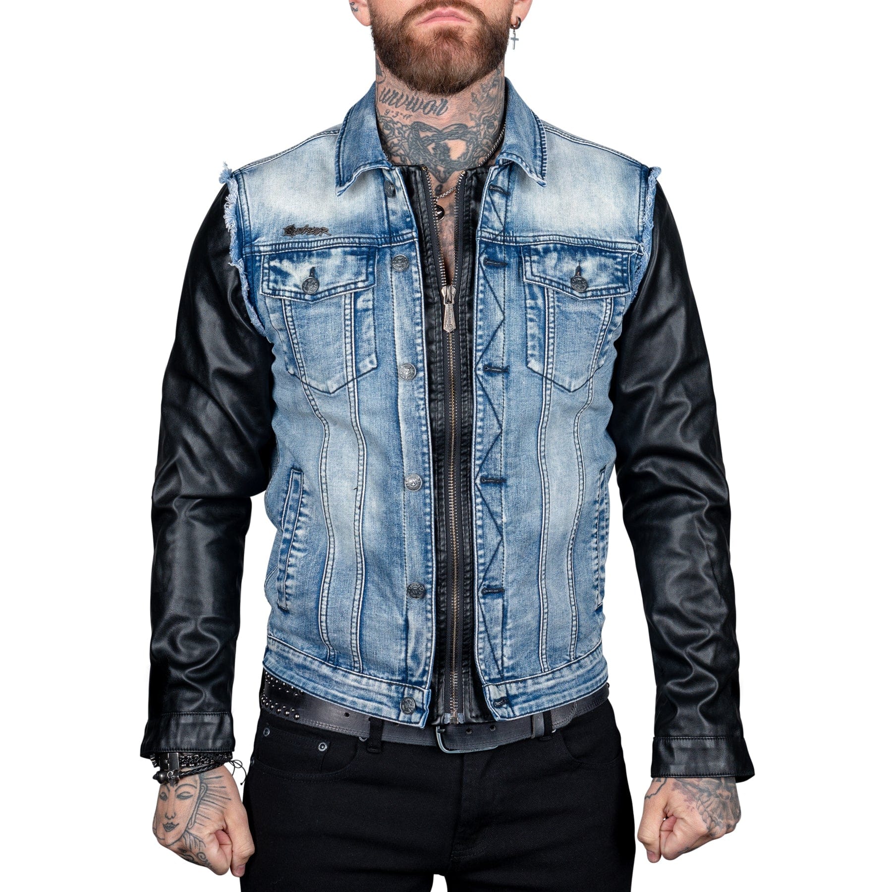 Wornstar Clothing Mens Jacket. Whiplash Denim Jacket