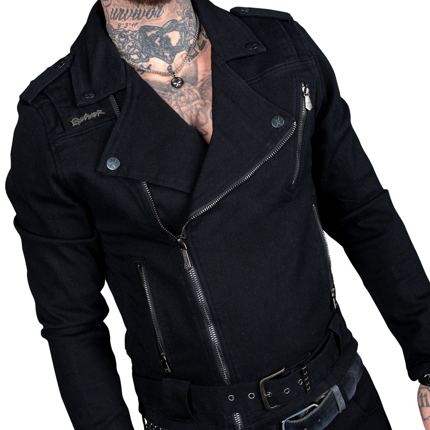 Wornstar Clothing Mens Jacket. Wild Child Denim Jacket