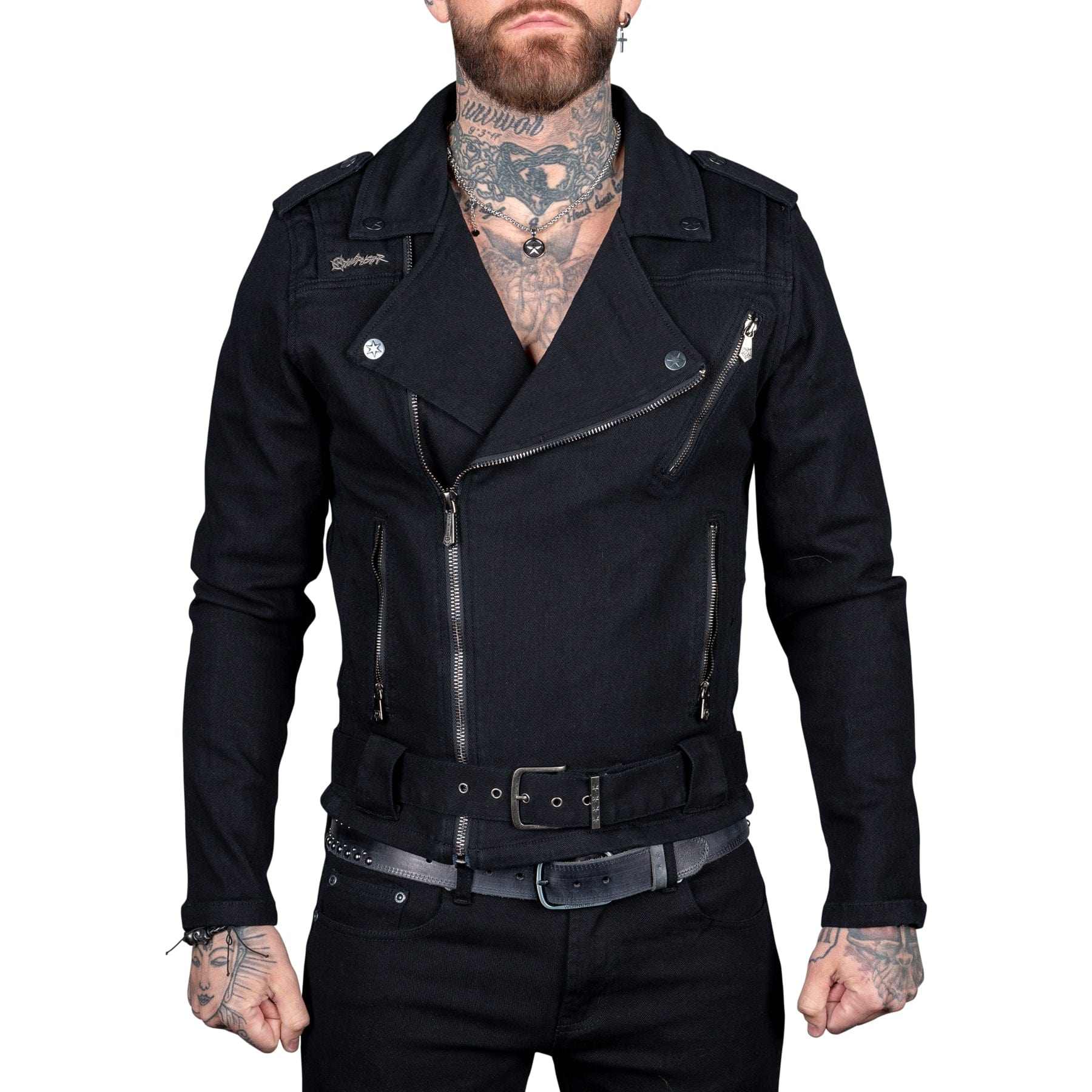 Wornstar Clothing Mens Jacket. Wild Child Denim Jacket