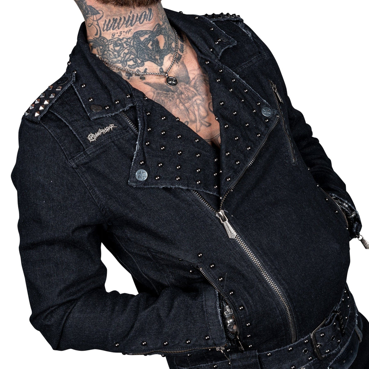 Wornstar Clothing Mens Jacket. Wrathchild Denim Jacket