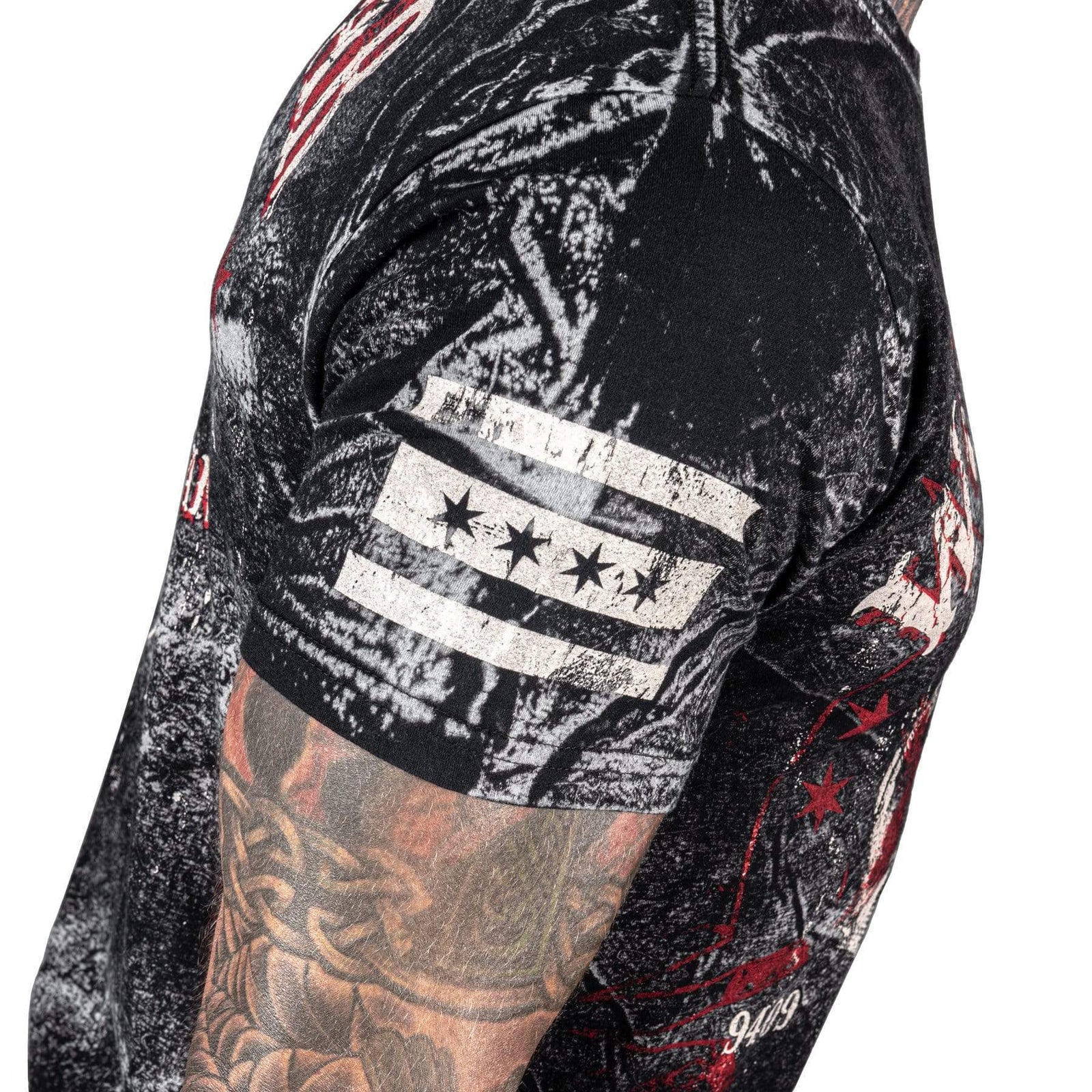 Wornstar Clothing Mens Skull T-Shirt Death Mechanic Mens Tee - Black