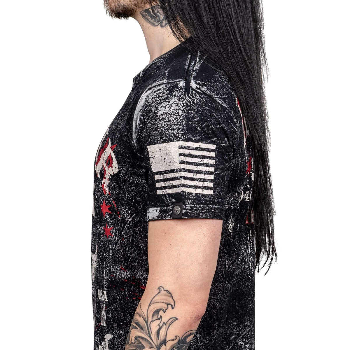 Wornstar Clothing Mens Skull T-Shirt Death Mechanic Mens Tee - Black